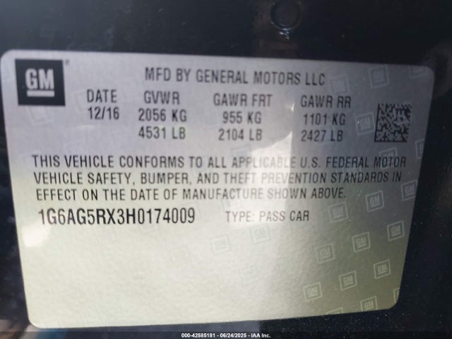 2017 CADILLAC ATS 1G6AG5RX3H0174009 Photo 8