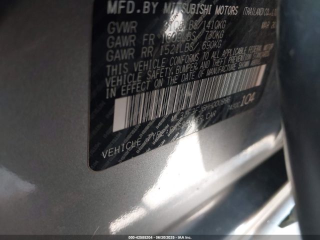 2017 MITSUBISHI MIRAGE G4 ML32F3FJ6HH000996 Photo 8
