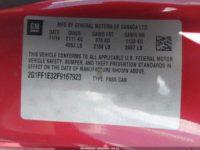 2015 CHEVROLET CAMARO 2G1FF1E32F9167923 Photo 8
