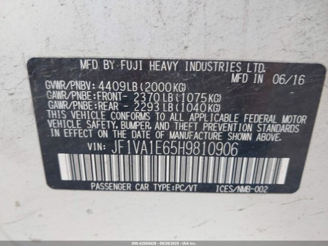 2017 SUBARU WRX JF1VA1E65H9810906 Photo 8