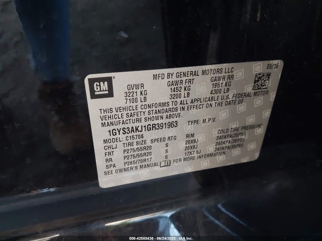 2016 CADILLAC ESCALADE 1GYS3AKJ1GR391963 Photo 8