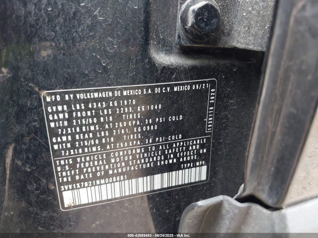 3VV1X7B21NM008881 Volkswagen tsi