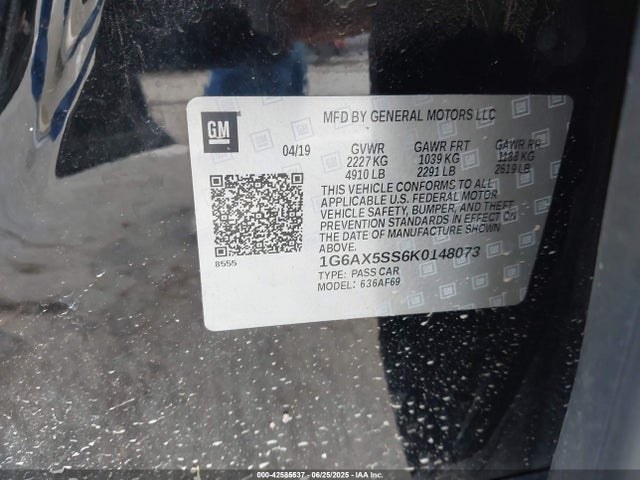 2019 CADILLAC CTS 1G6AX5SS6K0148073 Photo 8