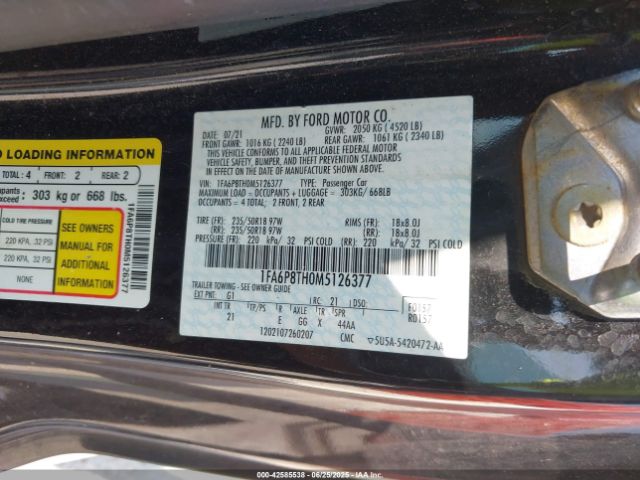 2021 FORD MUSTANG 1FA6P8TH0M5126377 Photo 8