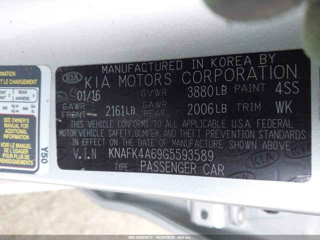 KIA mpi nu 2016 KNAFK4A69G5593589 Image 9