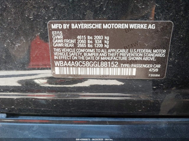 BMW 428i 2016 WBA4A9C58GGL88152 Image 9