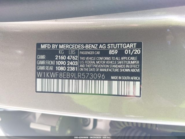 2020 MERCEDES-BENZ C 300 W1KWF8EB9LR573096 Photo 8