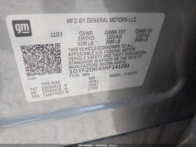 1GYFZDR40RF141281 Cadillac lsy