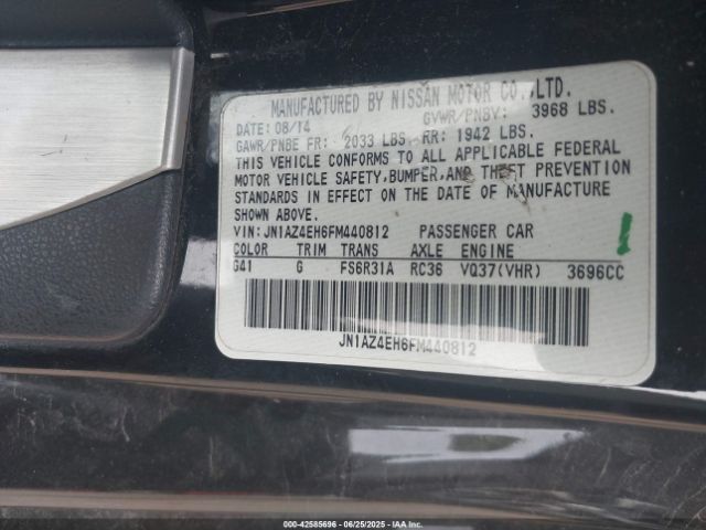 2015 NISSAN 370Z JN1AZ4EH6FM440812 Photo 8