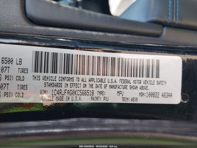 2019 JEEP GRAND CHEROKEE 1C4RJFAG0KC566518 Photo 8