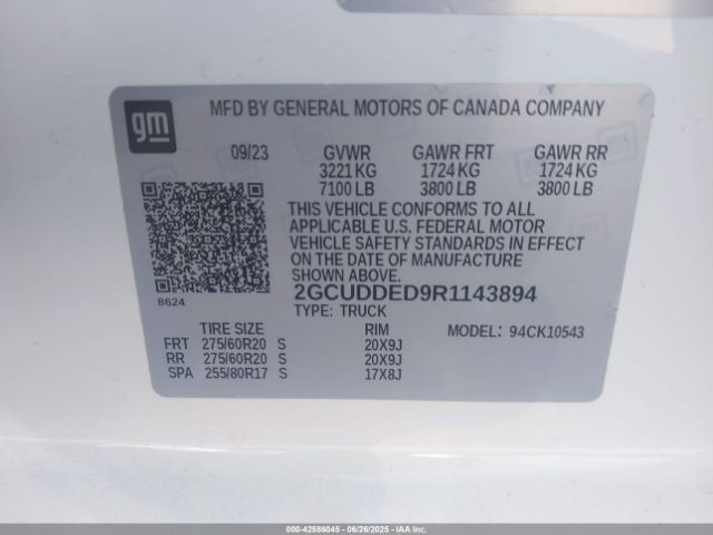2024 CHEVROLET SILVERADO 1500 2GCUDDED9R1143894 Photo 8
