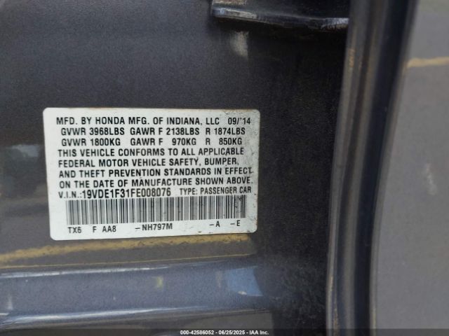 2015 ACURA ILX 19VDE1F31FE008076 Photo 8