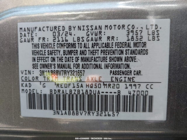 Nissan 2024 2024 3N1AB8BV7RY321657 Image 9