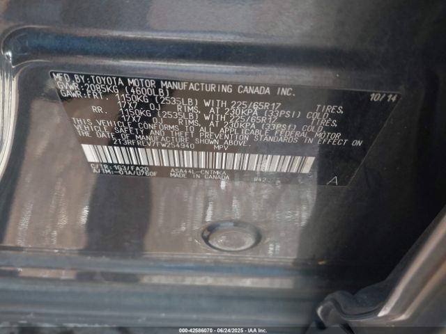 2015 TOYOTA RAV4 2T3RFREV7FW254940 Photo 8