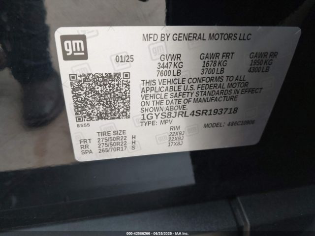 2025 CADILLAC ESCALADE ESV 1GYS8JRL4SR193718 Photo 8