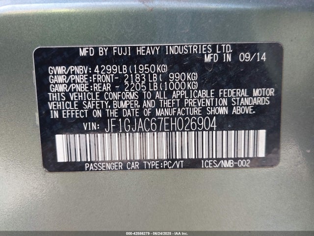 JF1GJAC67EH026904 Subaru 2014