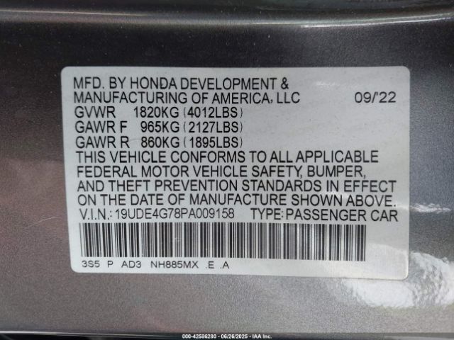 2023 ACURA INTEGRA 19UDE4G78PA009158 Photo 8