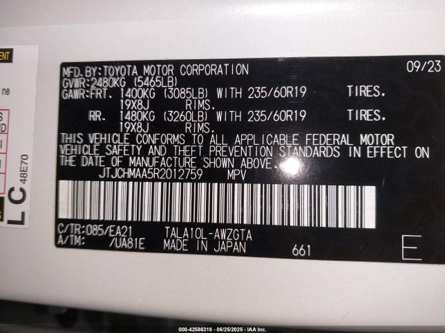 JTJCHMAA5R2012759 Lexus t24a-fts