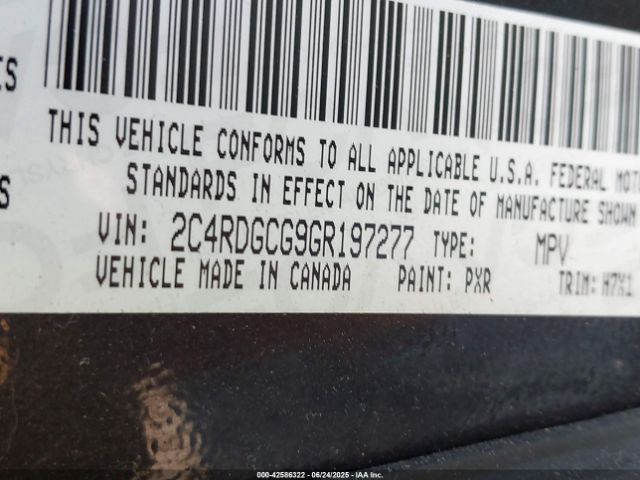 2016 DODGE GRAND CARAVAN 2C4RDGCG9GR197277 Photo 8