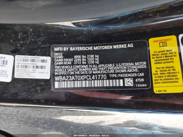 2023 BMW 4 SERIES WBA23AT0XPCL41770 Photo 8