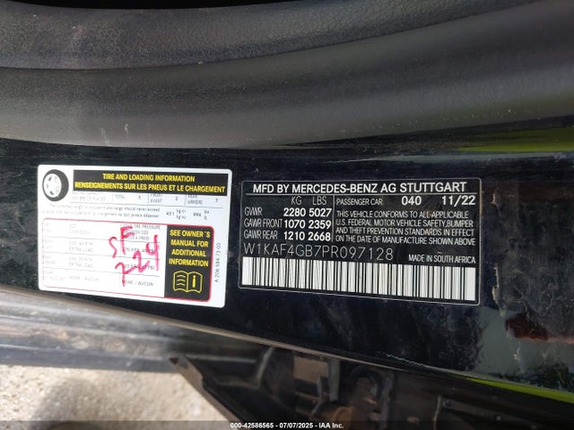 Mercedes-Benz m254 2023 W1KAF4GB7PR097128 Image 9
