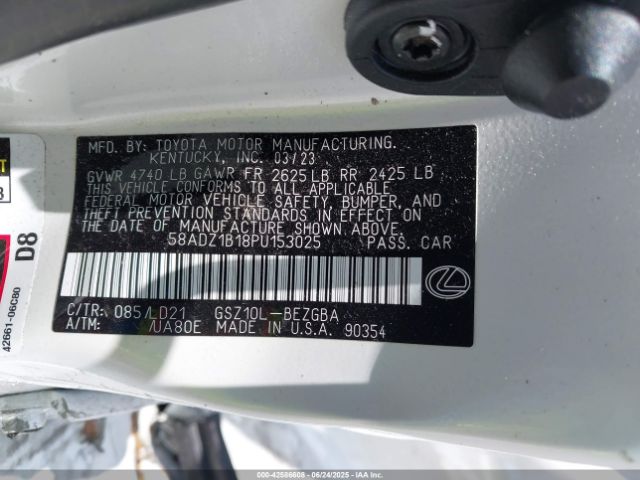 2023 LEXUS ES 350 58ADZ1B18PU153025 Photo 8