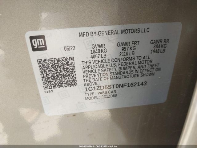 2022 CHEVROLET MALIBU 1G1ZD5ST0NF162143 Photo 8