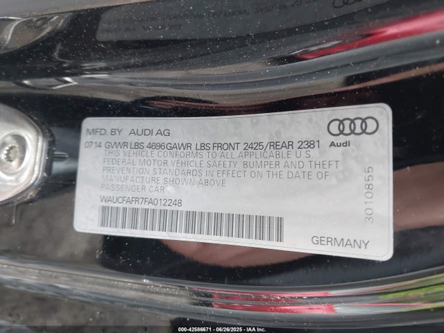 2015 AUDI A5 WAUCFAFR7FA012248 Photo 8