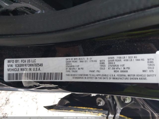 2021 RAM 1500 1C6SRFRT3MN782549 Photo 8
