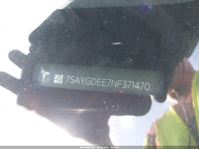 7SAYGDEE7NF371470 Tesla 2022