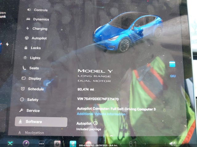 7SAYGDEE7NF371470 Tesla 2022