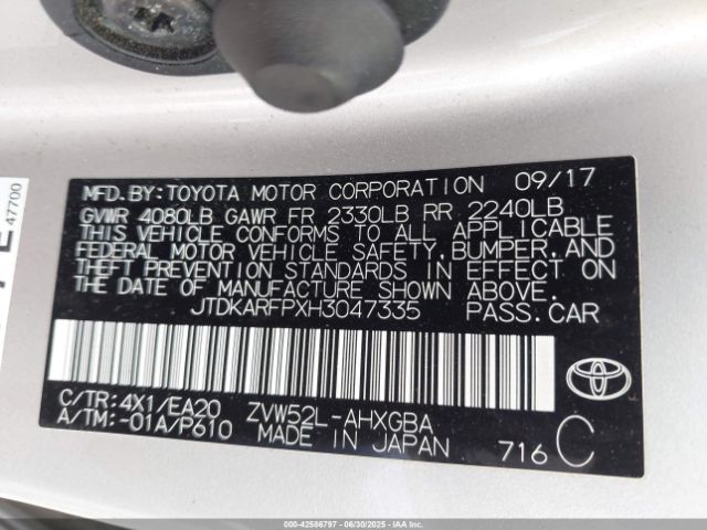 2017 TOYOTA PRIUS PRIME JTDKARFPXH3047335 Photo 8