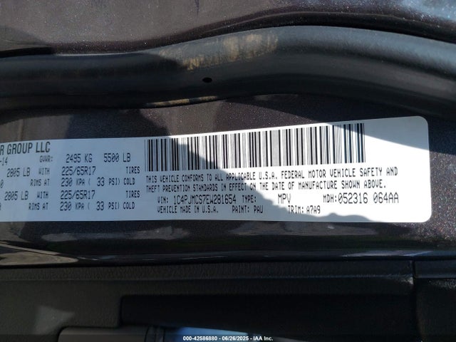 Jeep 2014 2014 1C4PJMCS7EW281654 Image 9