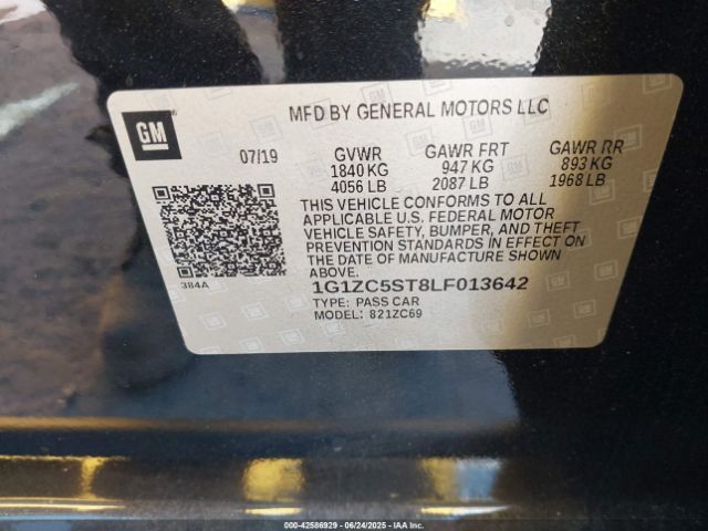2020 CHEVROLET MALIBU 1G1ZC5ST8LF013642 Photo 8