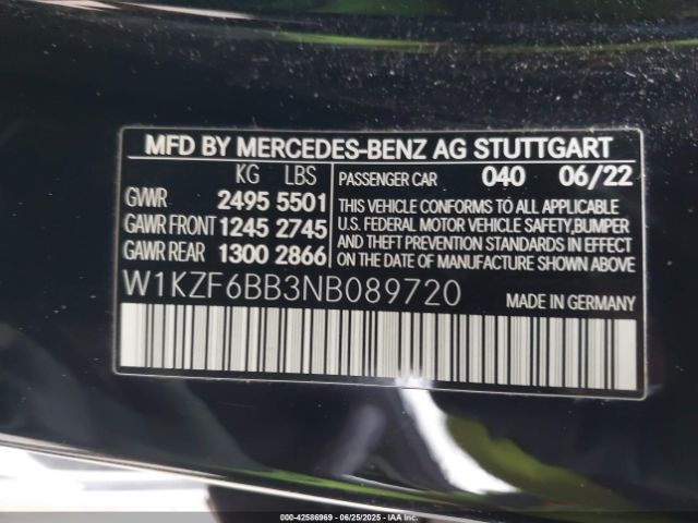 2022 MERCEDES-BENZ AMG E 53 W1KZF6BB3NB089720 Photo 8