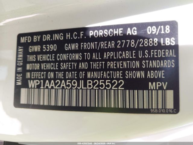 2018 PORSCHE MACAN WP1AA2A59JLB25522 Photo 8