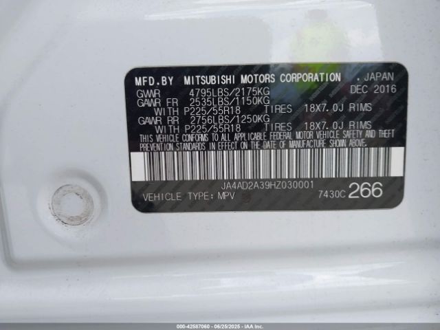 2017 MITSUBISHI OUTLANDER JA4AD2A39HZ030001 Photo 8