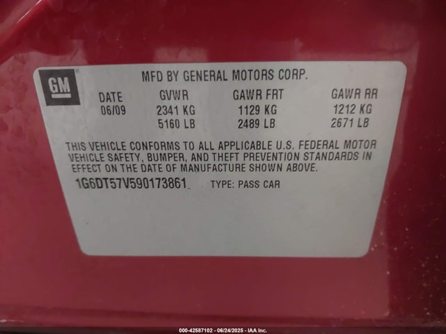 2009 CADILLAC CTS 1G6DT57V590173861 Photo 8