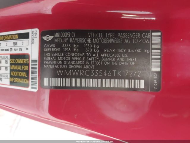 2006 MINI COOPER WMWRC33546TK17272 Photo 8