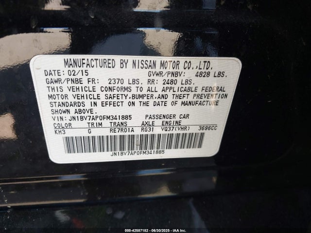 Infiniti Q50 2015 JN1BV7AP0FM341885 Image 9