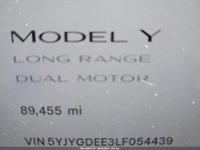5YJYGDEE3LF054439 Tesla Model Y