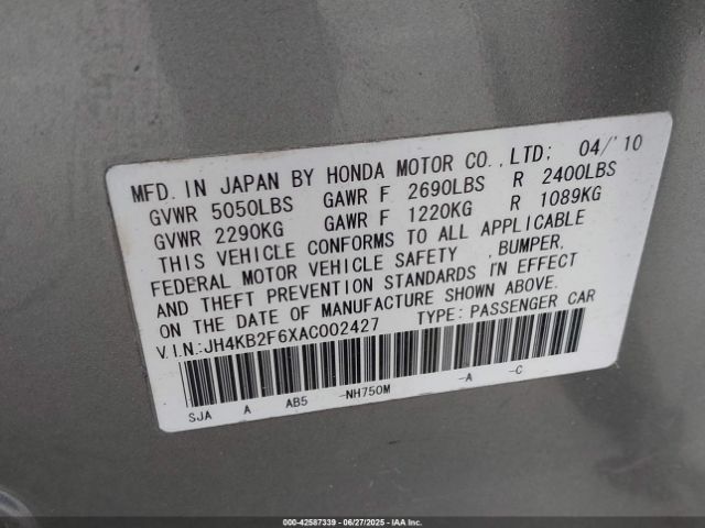 2010 ACURA RL JH4KB2F6XAC002427 Photo 8