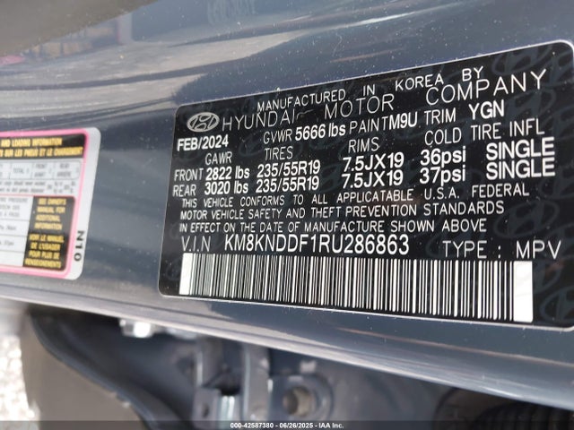 KM8KNDDF1RU286863 Hyundai 2024
