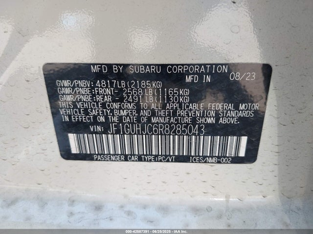 JF1GUHJC6R8285043 Subaru na