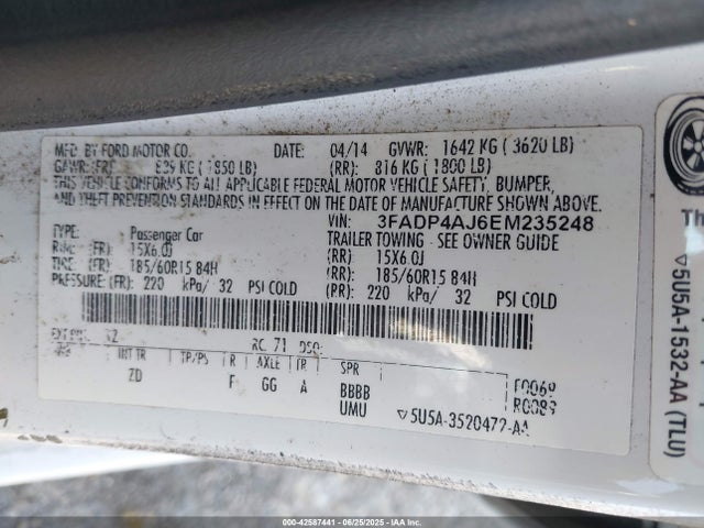 Ford 2014 2014 3FADP4AJ6EM235248 Image 9