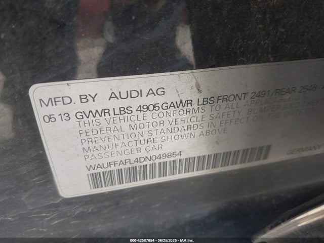 2013 AUDI A4 WAUFFAFL4DN049854 Photo 8