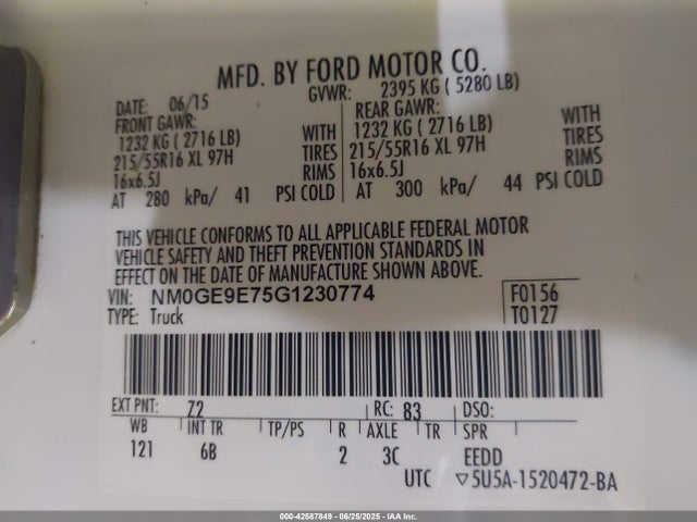 Ford Transit Connect 2016 NM0GE9E75G1230774 Image 9
