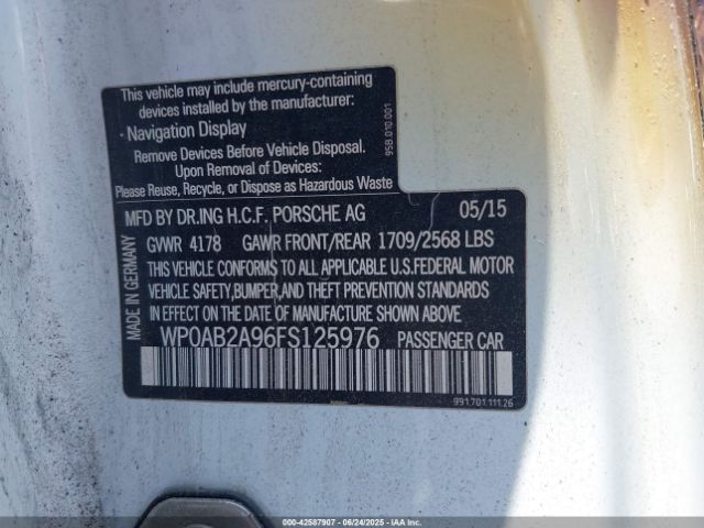 2015 PORSCHE 911 WP0AB2A96FS125976 Photo 8