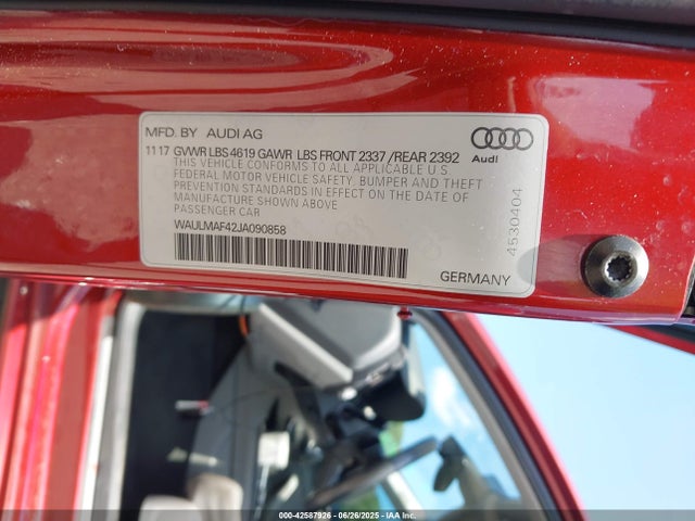 2018 AUDI A4 WAULMAF42JA090858 Photo 8