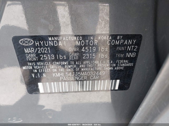 KMHL54JJ5MA032449 Hyundai gdi nu pe + hev